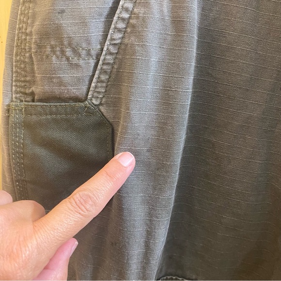 Carhartt Mens Green Cargo Pants Work Jeans Relaxed Fit Heavyweight Size 34 - Picture 14 of 14